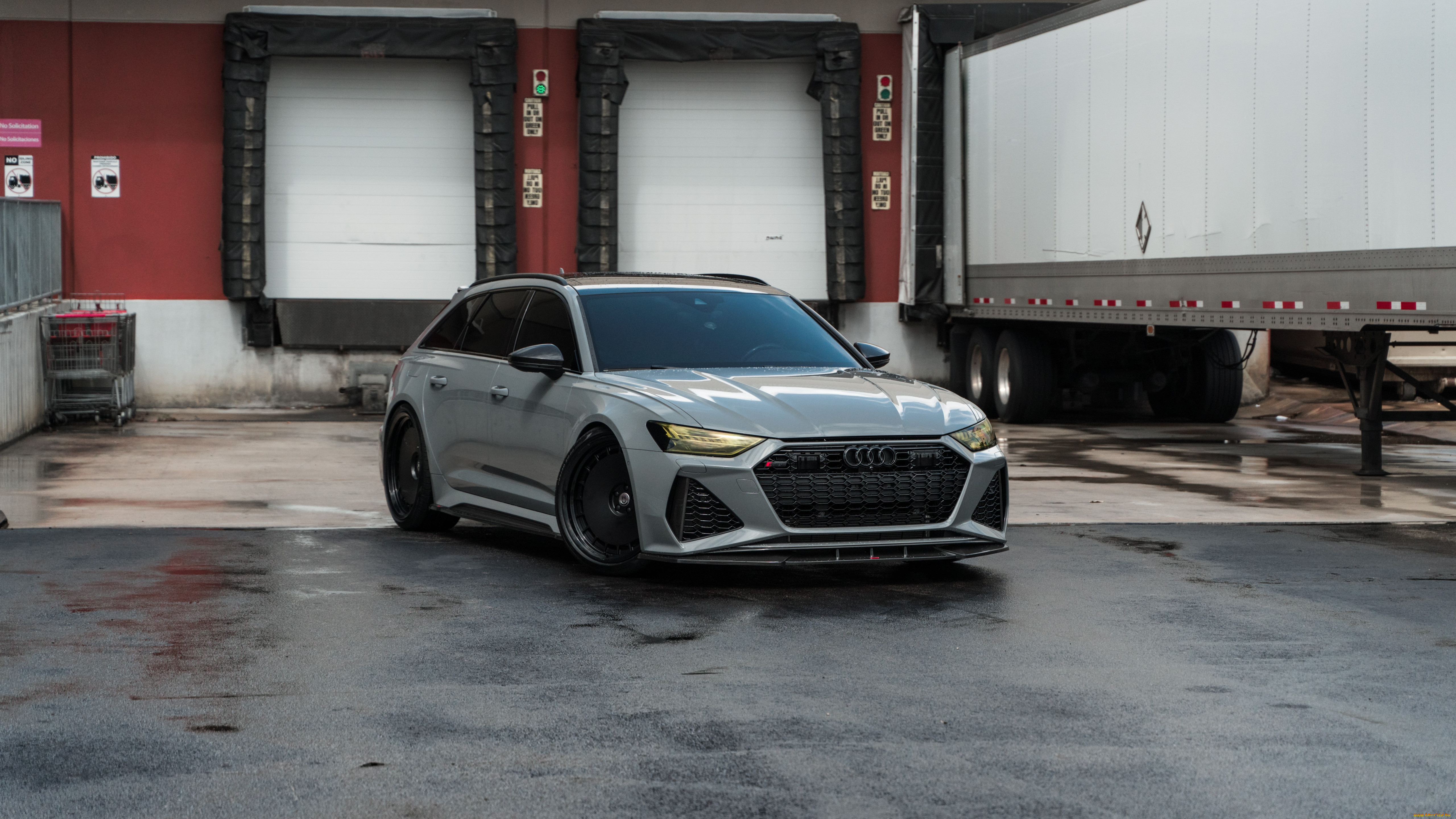 audi rs6 avant - one love, , audi, grey, trailer, rs6, hre, c8